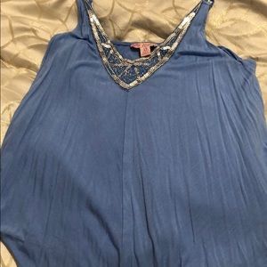Candie’s Blue Sequin Embroidered Camisole